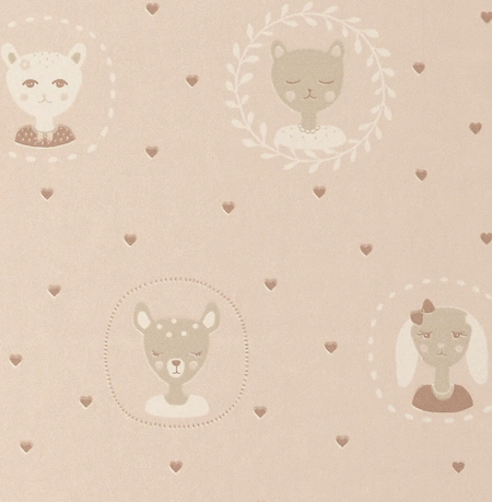 Majvillan Hearts - Warm Pink (Por Rollo)