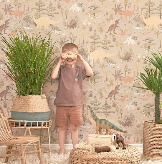 Majvillan Dinosaur Vibes - Sandy Beige  (Por Rollo)