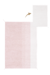 [P-1028] Alfombra Lavable Reversible Gelato Rosa